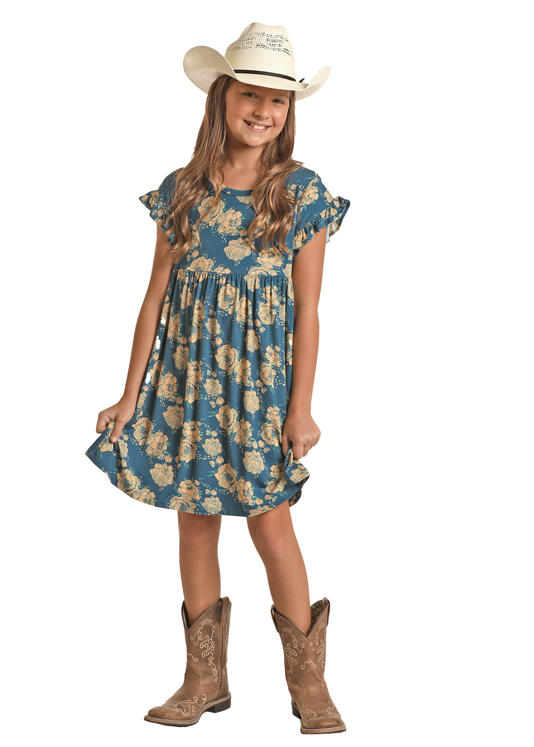 GIRL'S ROCK & ROLL FLORAL PRINT DRESS | GIRLS DRESS | FREDERICKSBURG XL GIRL'S ROCK & ROLL FLORAL PRINT DRESS | GIRLS DRESS | FREDERICKSBURG XL