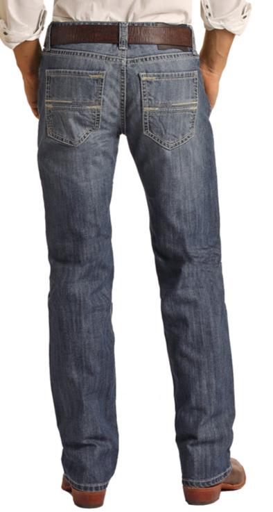 ROCK & ROLL MEN'S PISTOL STRAIGHT SLIM BOOT CUT JEAN