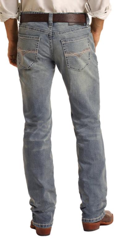Rock & Roll Denim Men's Pistol Stackable Light Vintage Wash Jean