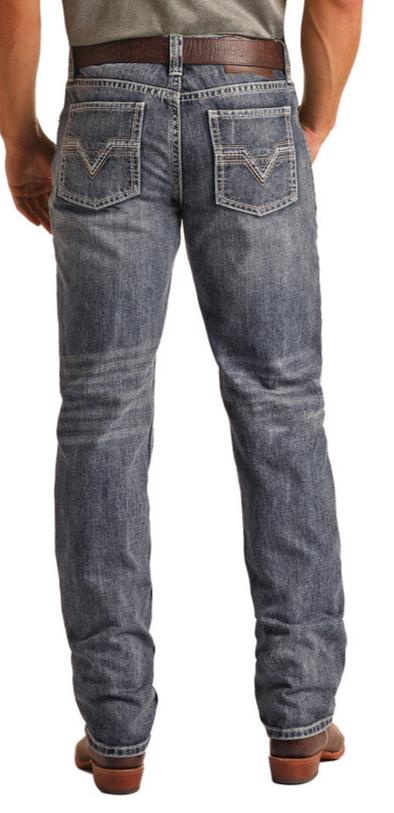 Rock & Roll Men's Double Barrel Stackable Boot Cut Jean
