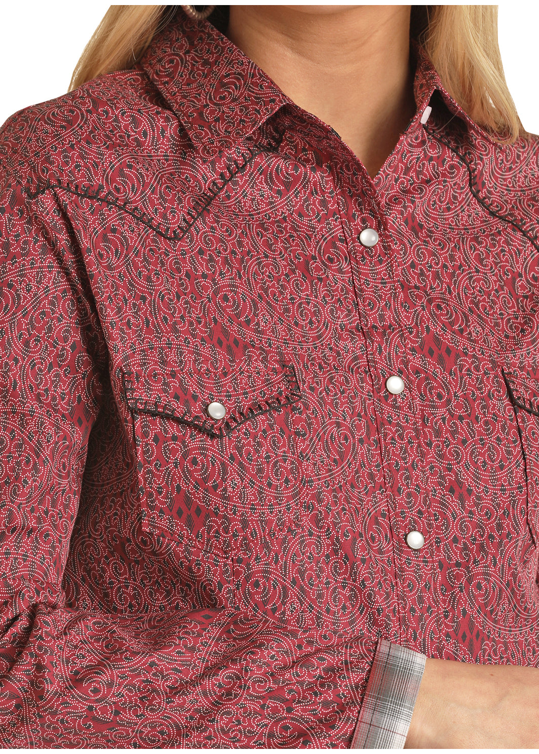 PANHANDLE ROUGH STOCK LADIES PAISLEY LONG SLEEVE SHIRT