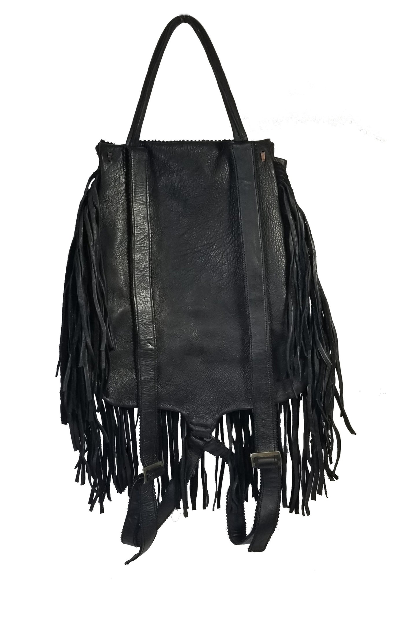 SUEDE FRINGE RUCKSACK