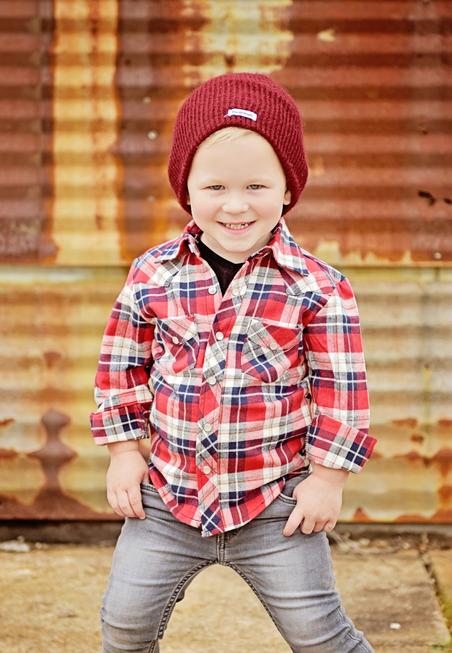 Knuckleheads "Stevie" Long Sleeve Plaid Rockabilly Shirt