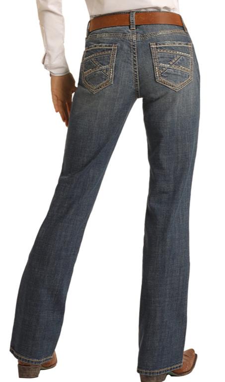 Rock & Roll Ladies Riding Boot Jeans Medium Vintage