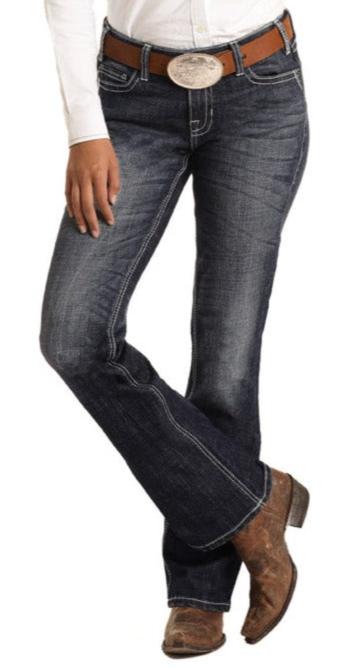 Rock & Roll Ladies Riding Boot Jeans Dark Vintage