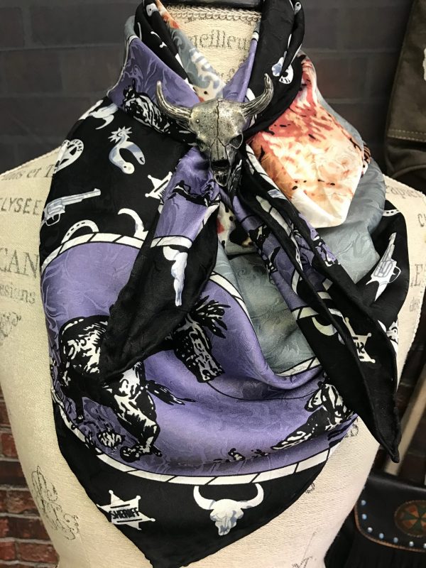 C.M. Russell Limited Edition Silk Scarf in Moss