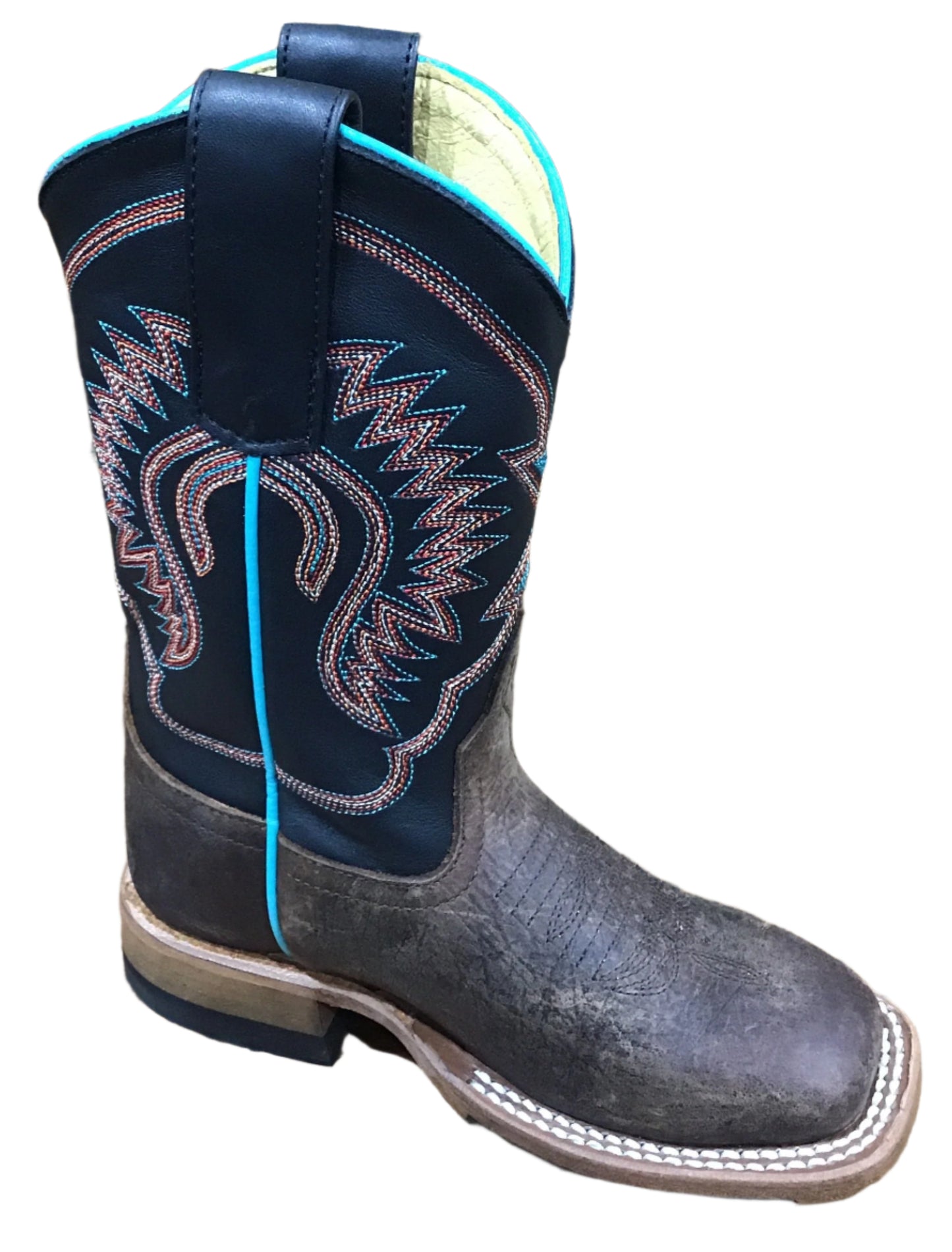 HORSE POWER DISTRESSED BLACK RANCH BOY'S BOOT