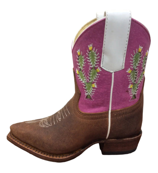 MACIE BEAN GIRL'S PRICKLED PINK BOOTS