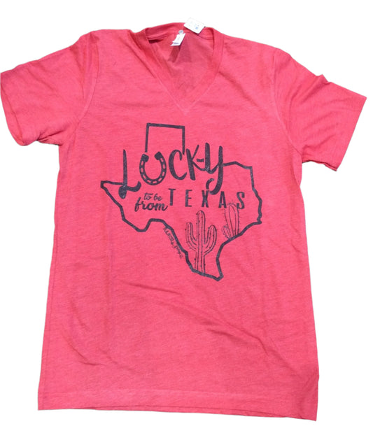 Lucky to be from Texas Tee Shirt