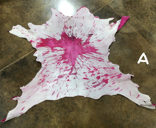 PINK ACID WASH CALF HIDE