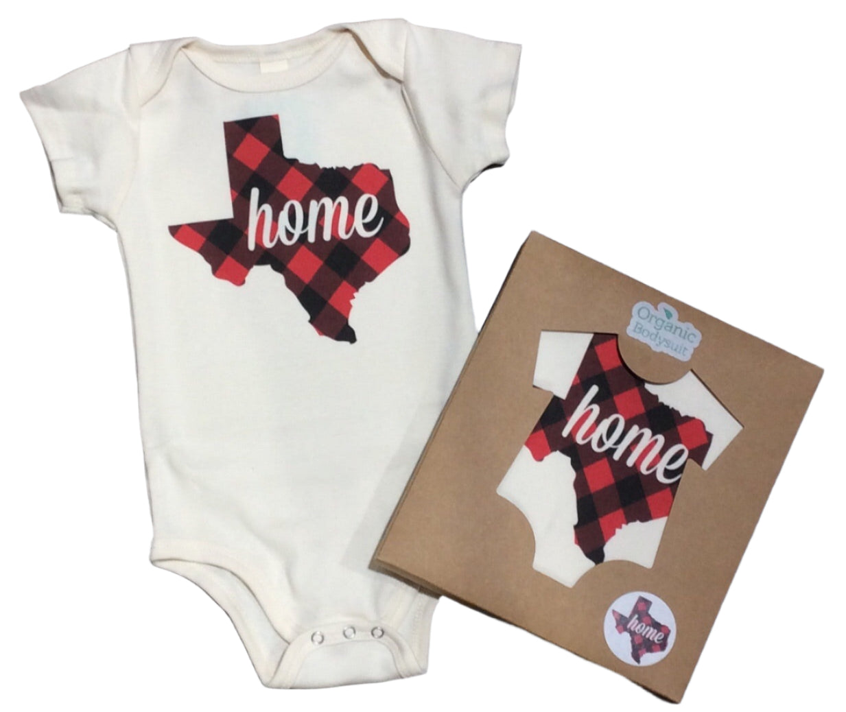 Organic Texas Buffalo Plaid Bodysuit