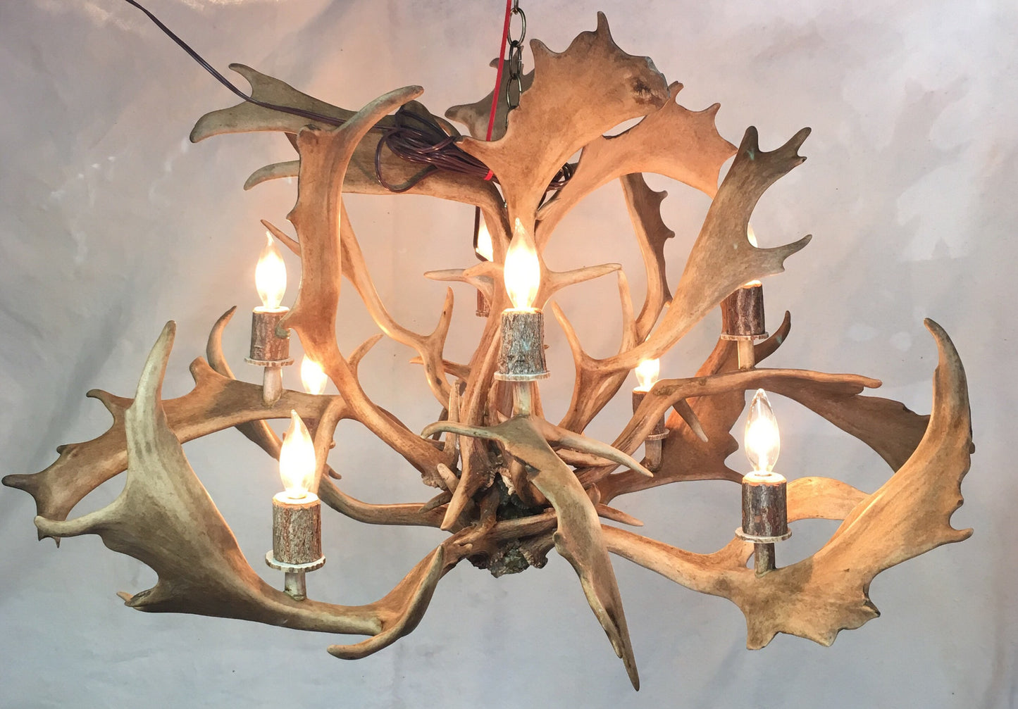 Fallow Antler 8 Light Chandelier