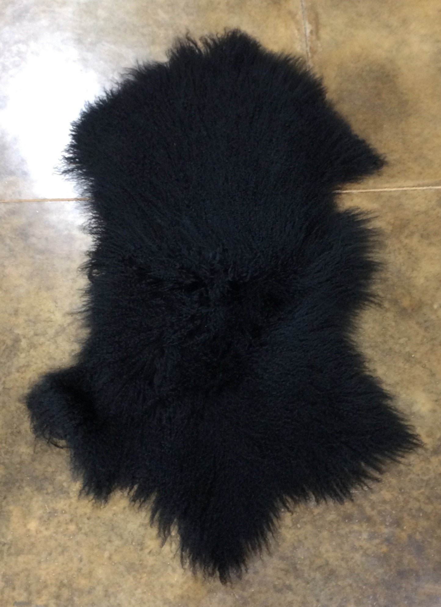 Tibetan Lamb Rug in Black