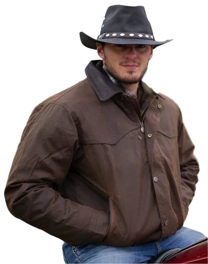 Outback Trading Trailblazer Oilskin Jacket in Bronze