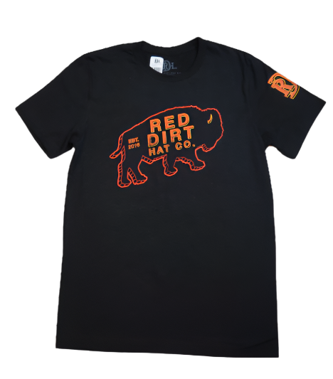 RED DIRT HAT CO NEON BUFFALO TEE SHIRT