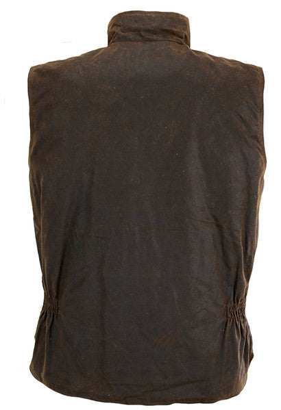 Outback Trading Co. Sawbuck Oilskin Vest in Field Tan or Bronze