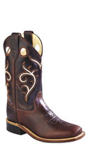 OLD WEST BOY'S DARK BROWN BOOT