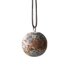 4" METAL BALLS WITH LEATHER HANGER