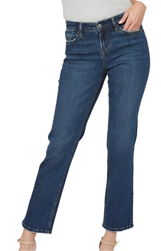 MID RISE STRAIGHT JEANS in VINTAGE DARK