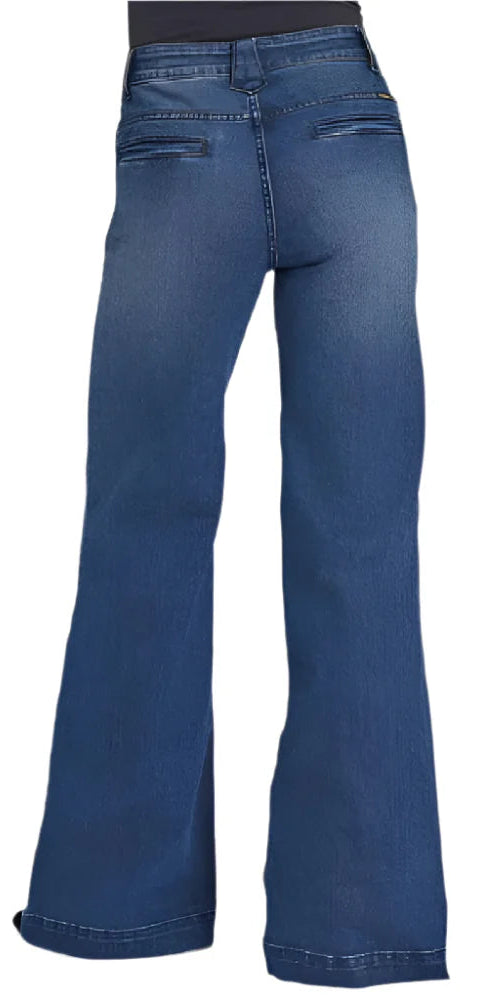 STETSON WOMEN'S 751 HIGH RISE WIDE LEG TROUSER JEANS