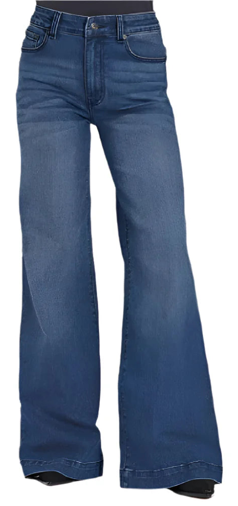 STETSON WOMEN'S 751 HIGH RISE WIDE LEG TROUSER JEANS