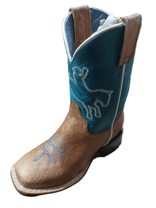 ROPER LITTLE BOY'S LEATHER BRONC RIDER LEATHER BOOTS