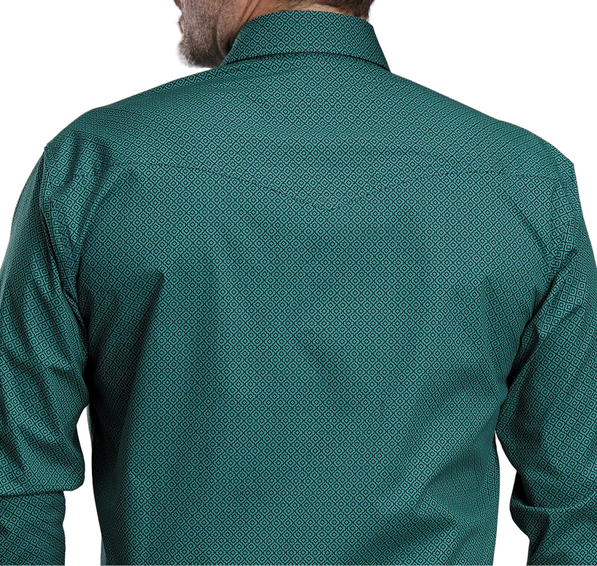ROPER MEN'S JADE LATTICE WESTERN SNAP STRETCH SHIRT
