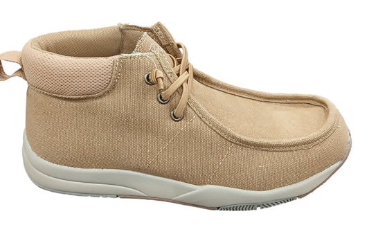 MEN'S ROPER TAN CANVAS MOC TOE CHUKKA WITH PADDED COLLAR