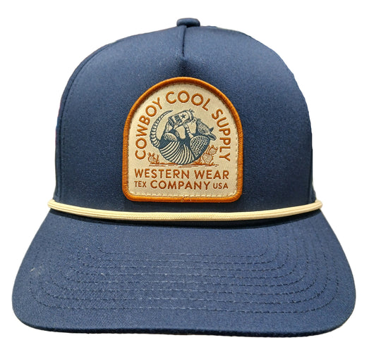 COWBOY COOL DILLO AFTER DARK ROPE CAP - NAVY