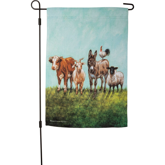 "ANIMAL FAMILY" GARDEN FLAG