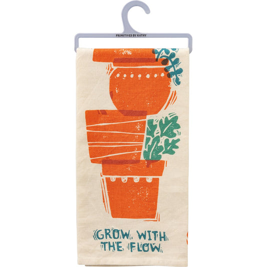"GROW WITH THE FLOW" DISH TOWEL