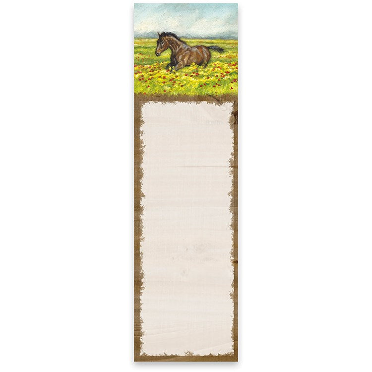 "HORSE IN FIELD" LIST PAD