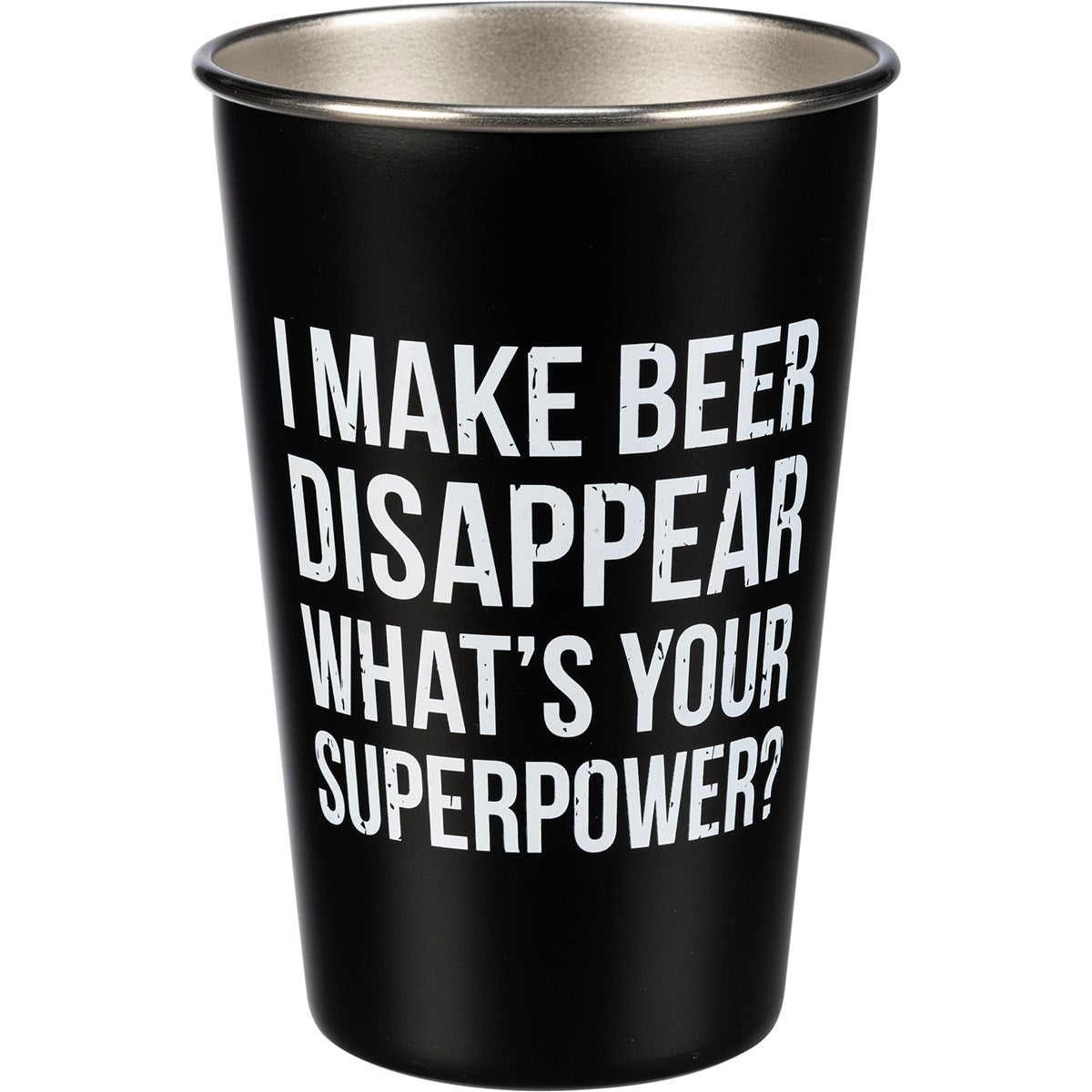 "WHAT'S YOUR SUPERPOWER?" BEER PINT GLASS