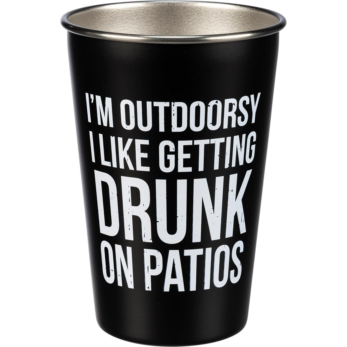 "I'M OUTDOORSY" BEER PINT GLASS