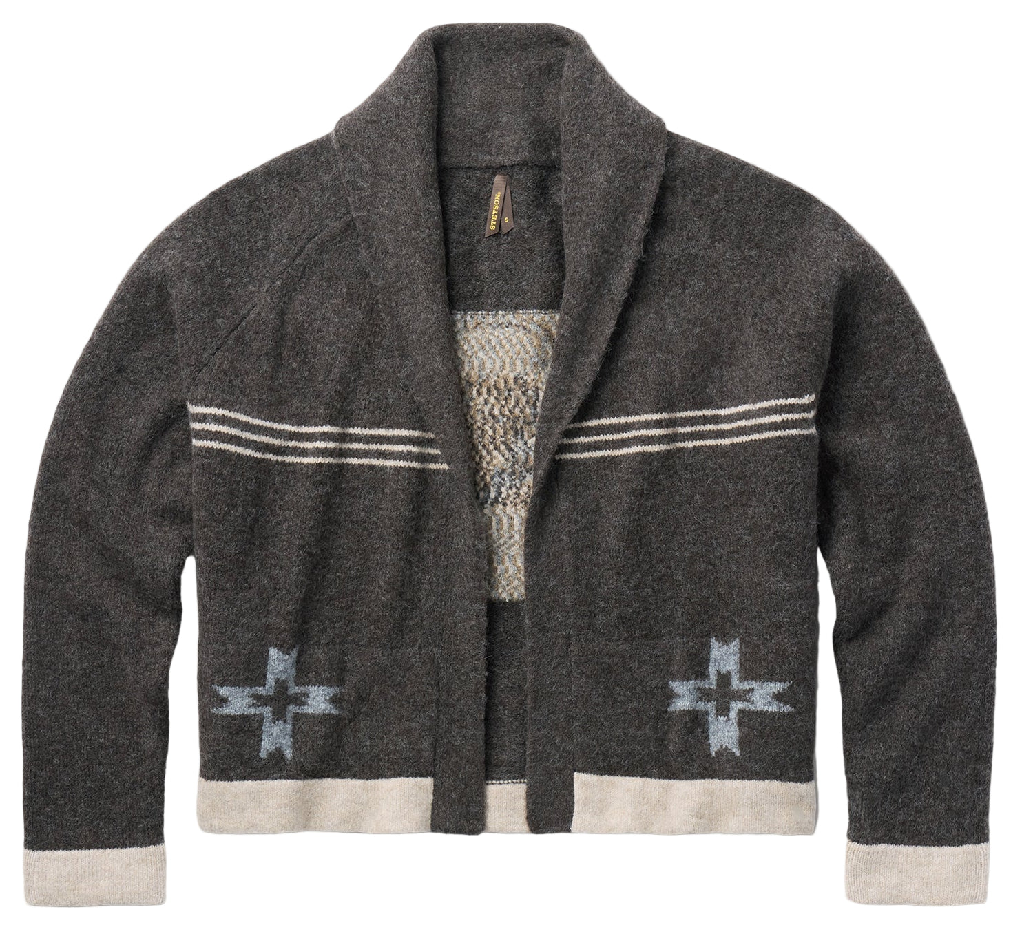 STETSON WOMEN'S CROPPED RETRO RODEO COWGIRL SHAWL COLLAR CARDIGAN ...