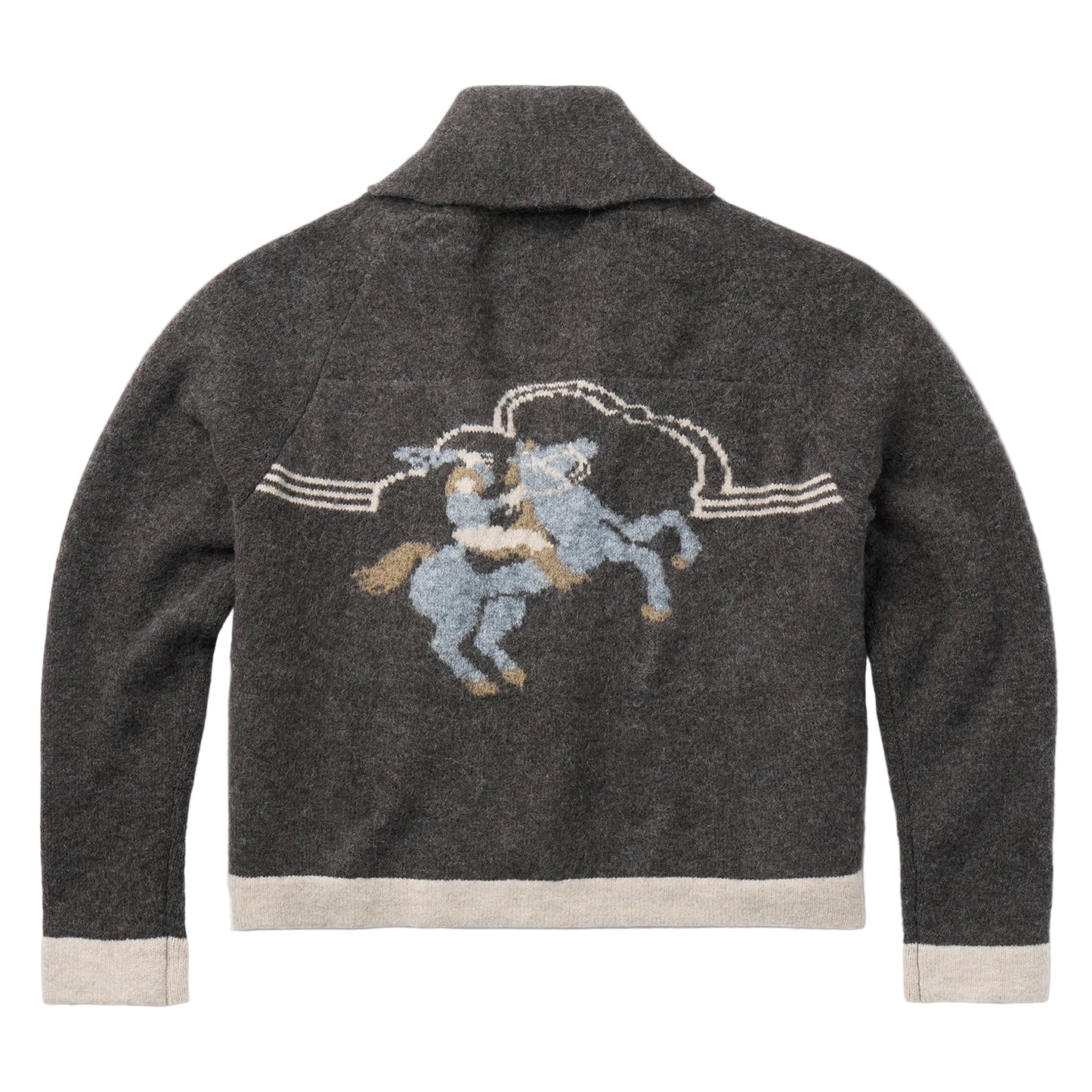 STETSON WOMEN'S CROPPED RETRO RODEO COWGIRL SHAWL COLLAR CARDIGAN