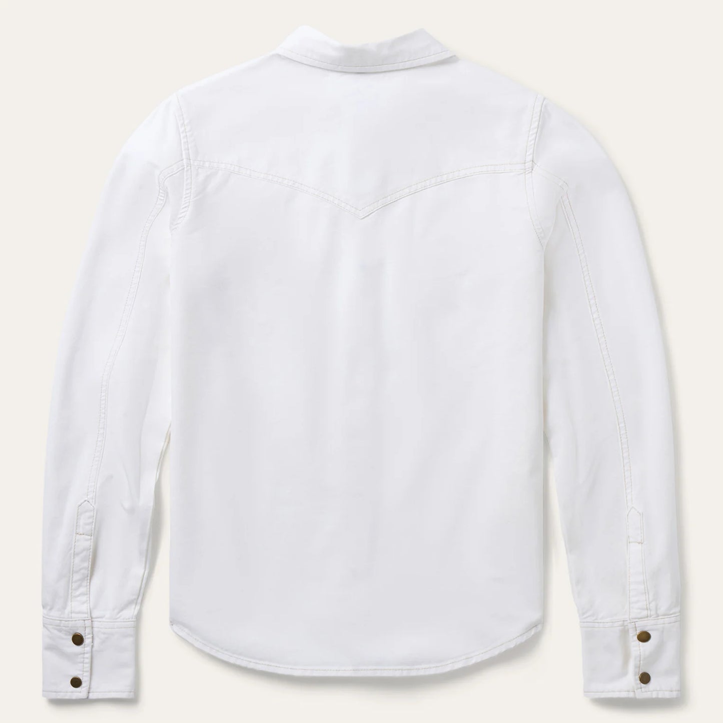 STETSON LADIES' WHITE DENIM SMILE POCKET SHIRT