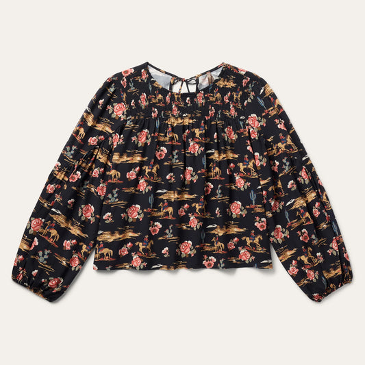 STETSON WOMEN'S "NIGHT RIDE" PRINT BLOUSE