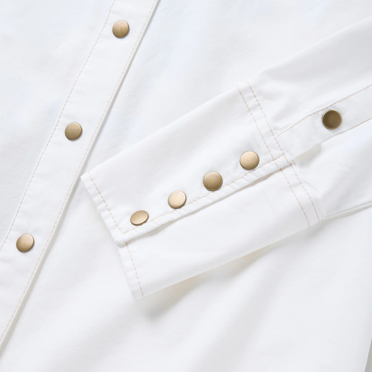 STETSON WHITE DENIM SHIRT DRESS WITH AZTEC EMBROIDERY