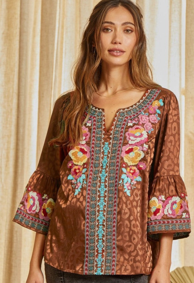 Embroidered blouse cheap