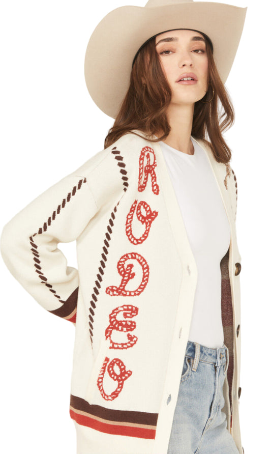 CRUEL GIRL WOMEN'S RODEO CARDIGAN in CREAM