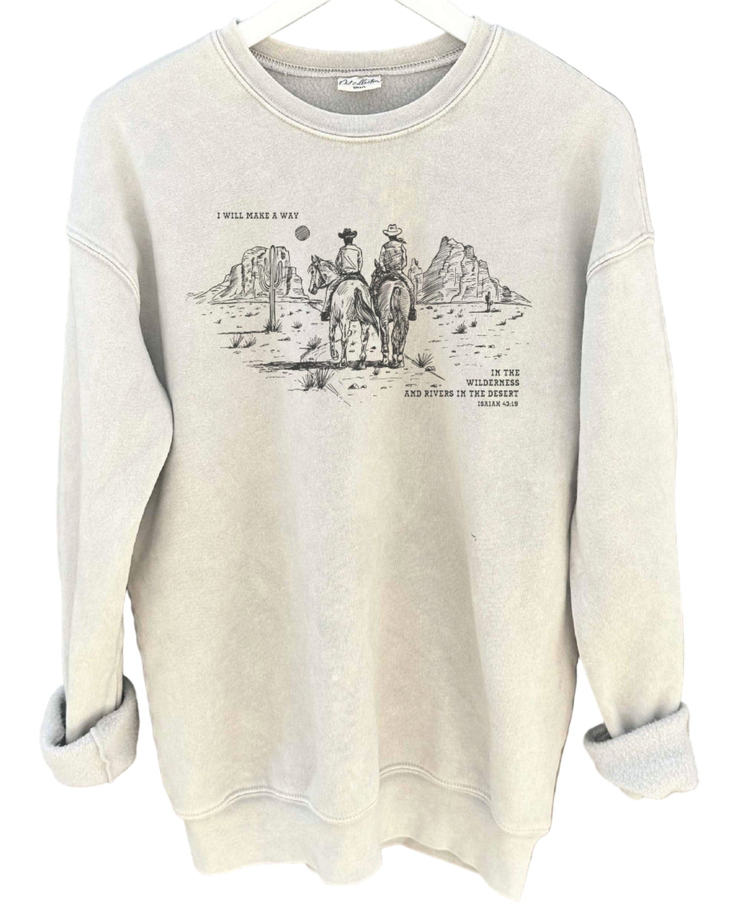 "I WILL MAKE A WAY" MINERAL WASHED GRAPHIC SWEATSHIRT