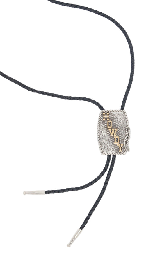 HOWDY ROPE EDGE BOLO TIE