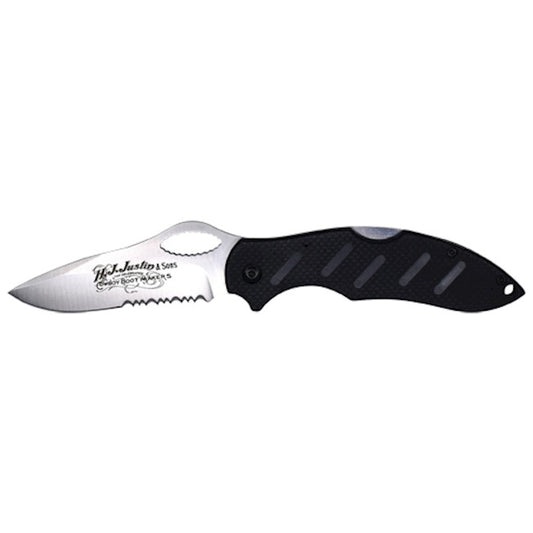 JUSTIN ROPING KNIFE TEXTURED - BLACK