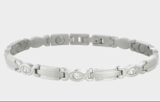 LADY EXECUTIVE SILVER GEM MAGNETIC BRACELET