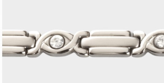 LADY EXECUTIVE SILVER GEM MAGNETIC BRACELET