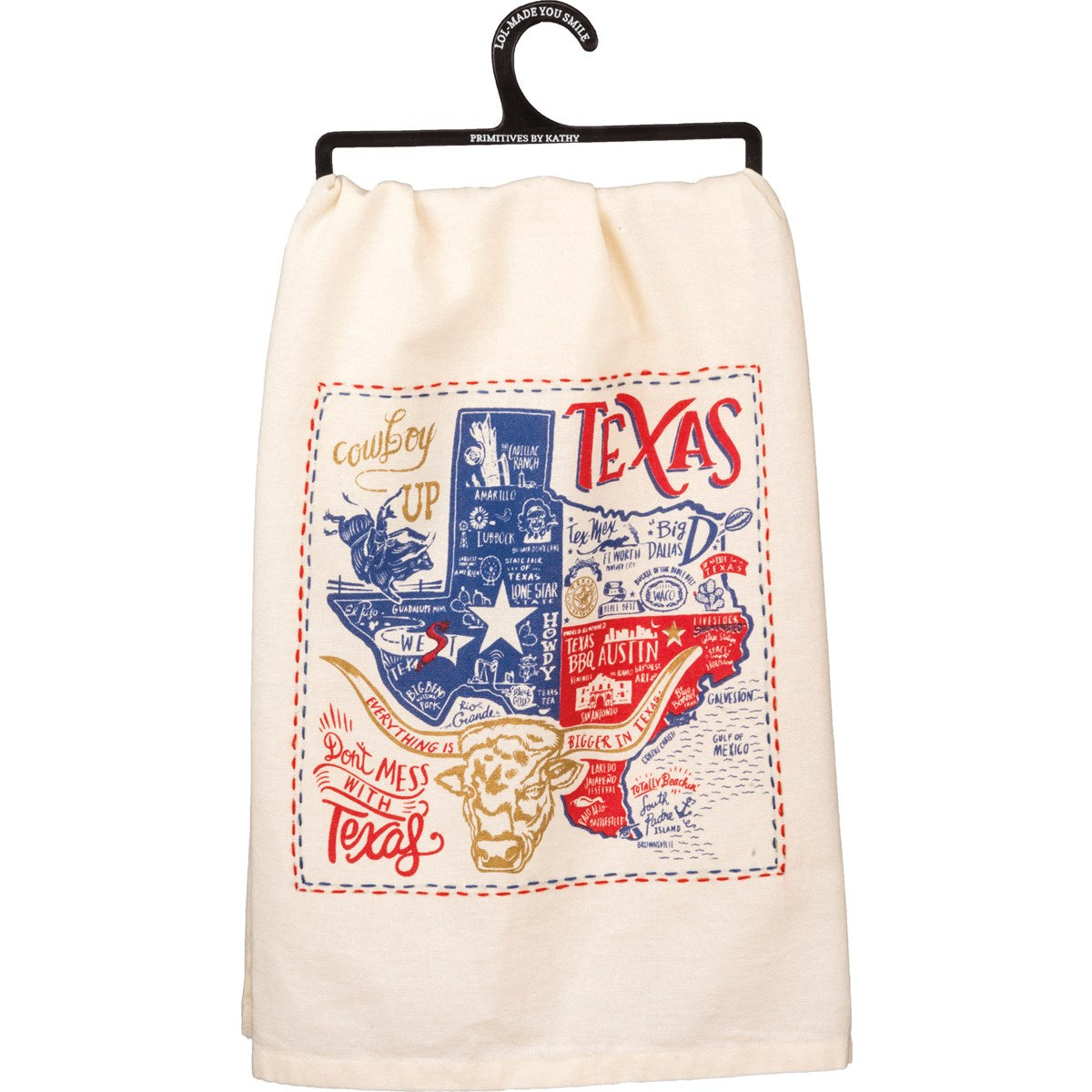 "TEXAS" EMBROIDERED DISH TOWEL