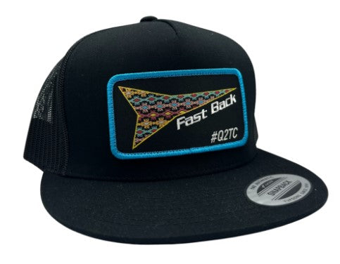 RED DIRT HAT CO FAST BACK AZTEC CAP in BLACK