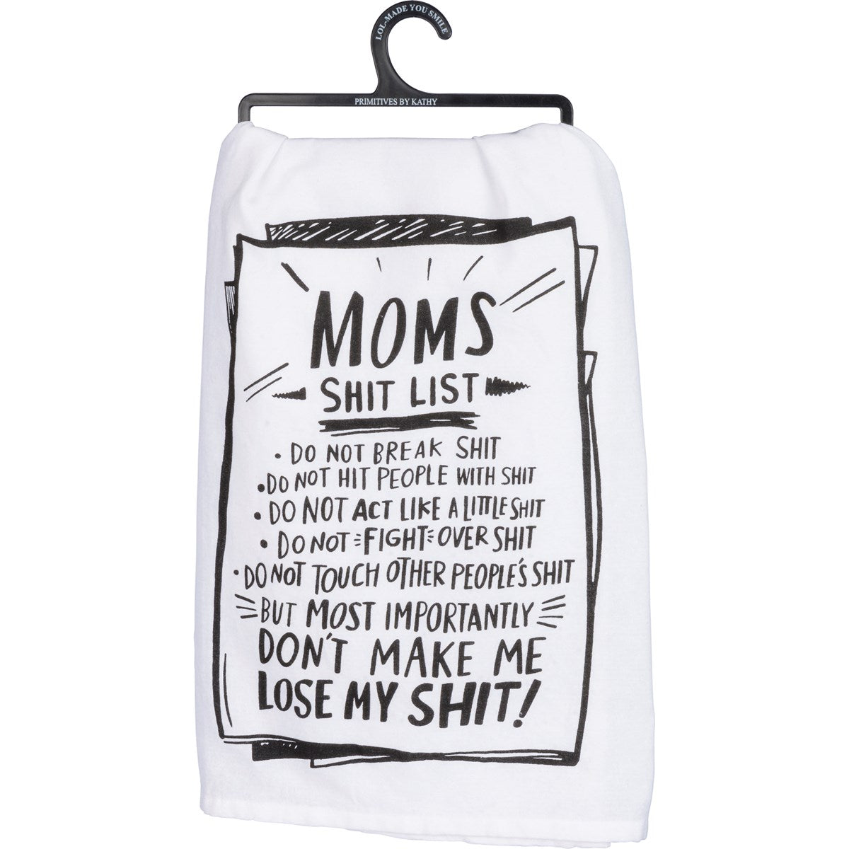"MOM'S SHIT LIST" DISH TOWEL