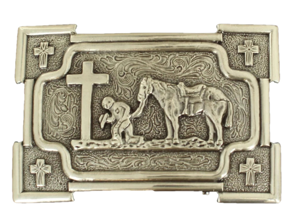 NOCONA PRAYING COWBOY BELT BUCKLE